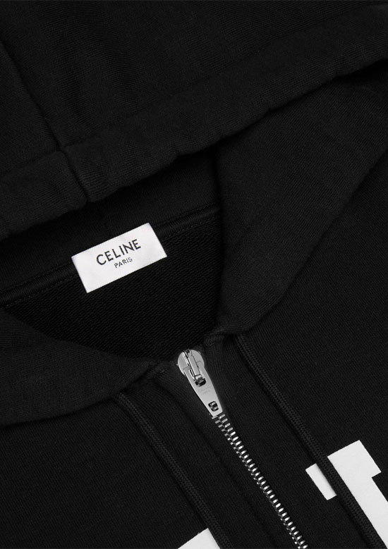 CELINE LOGO ZIP HOODIE