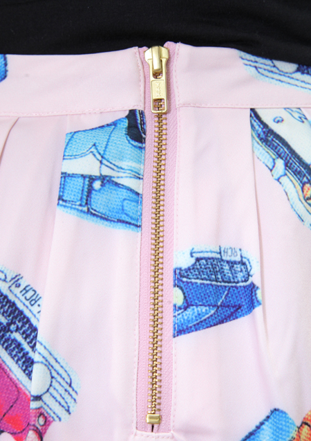 JOYRICH CAR CAMP SKATER SKIRT