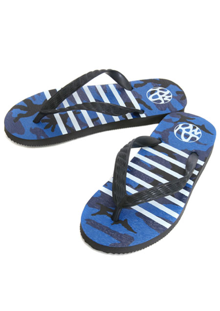 AKM ORIGINAL CAMO PRINT / WHITE BORDER CAMO BEACH SANDAL GENBEI