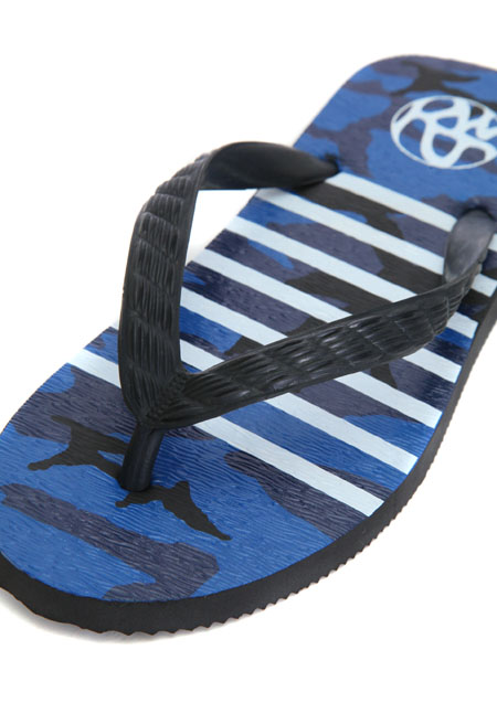 AKM ORIGINAL CAMO PRINT / WHITE BORDER CAMO BEACH SANDAL GENBEI