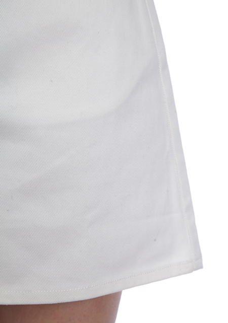WHITE DENIM BIG POCKET SKIRT