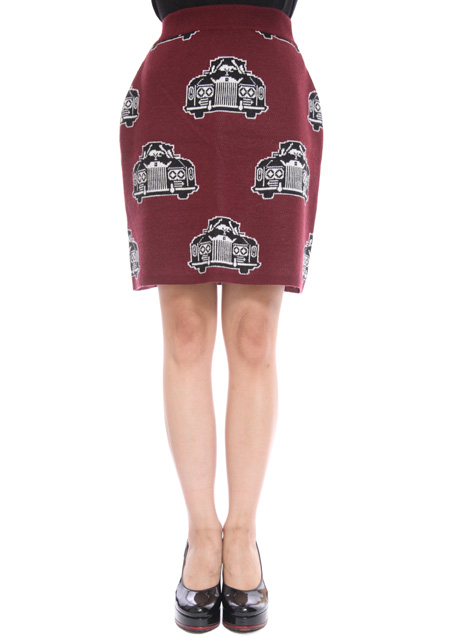 JOYRICH ROYAL RIDE KNIT MINI TUBE SKIRT