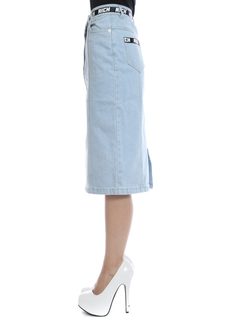 JOYRICH RICH BAND DENIM LONG SKIRT