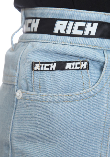 JOYRICH RICH BAND DENIM LONG SKIRT