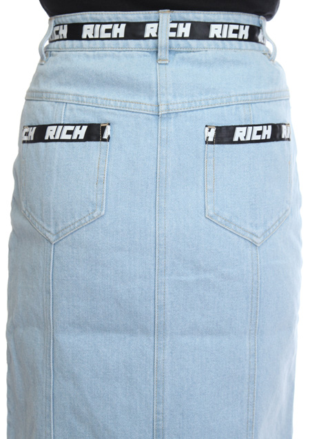 JOYRICH RICH BAND DENIM LONG SKIRT