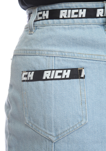 JOYRICH RICH BAND DENIM LONG SKIRT