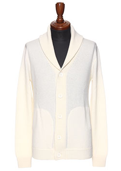 AKM CASHMERE KNIT STANDARD SHAWL CARDIGAN