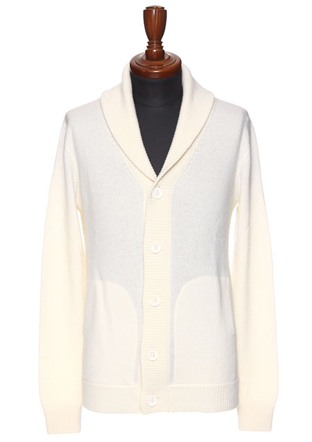 CASHMERE KNIT STANDARD SHAWL CARDIGAN