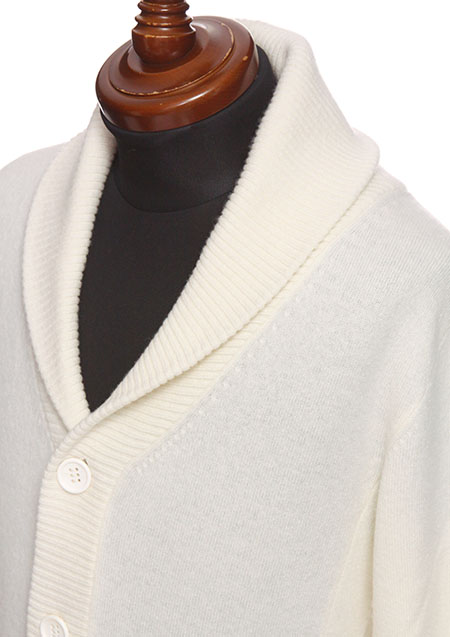 CASHMERE KNIT STANDARD SHAWL CARDIGAN