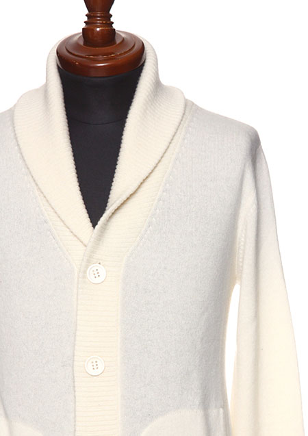 AKM CASHMERE KNIT STANDARD SHAWL CARDIGAN