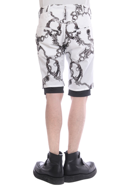 kiryuyrik CHAIN LAWM LAYERED SHORT PANTS