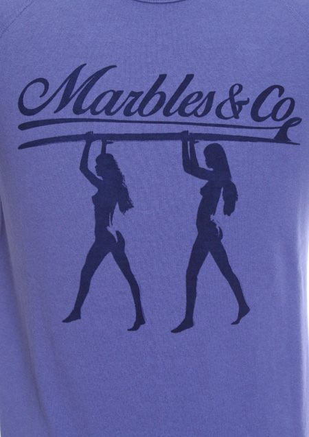 MARBLES S/SL GAUZE SWEAT SURF GIRL