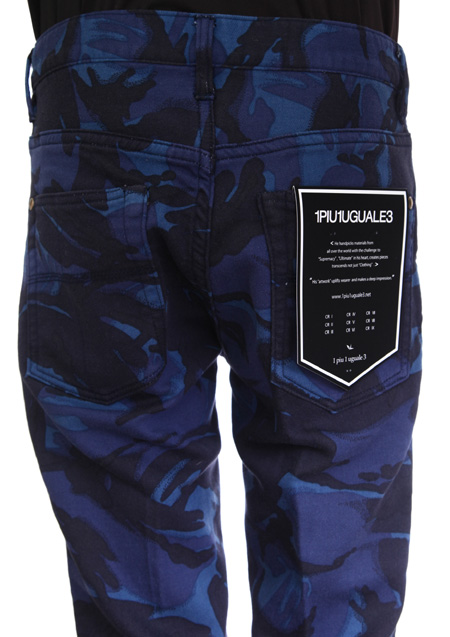 CAMO PRINT SWEATDENIM TIGHT SLIM SHORTS