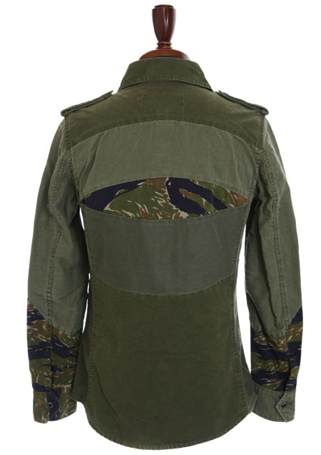 REAL MILITARY FABRIC RE-MAKE COMBAT SHIRTS L/S