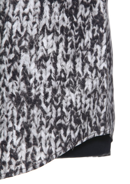 MAXSIX KNIT PATTERN SHIRT