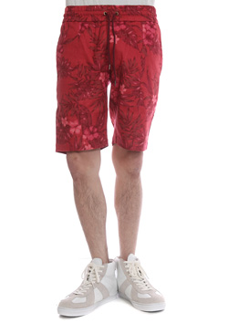 AKM TROPICAL PRINT COTTON LINEN SWING EASY SHORTS SHORT PANTS
