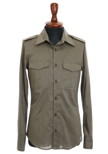 AKM STRETCH COTTON LINEN L/S SAFARI SHIRTS