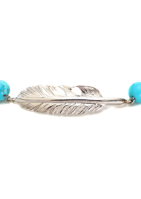 A.O.I SPIRAL TURQUOISE FEATHER ANKLET