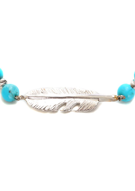 A.O.I SPIRAL TURQUOISE FEATHER ANKLET