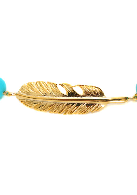 A.O.I SPIRAL TURQUOISE FEATHER ANKLET