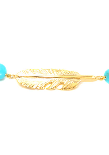 A.O.I SPIRAL TURQUOISE FEATHER ANKLET