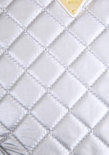 SILVER SHEEN SHOULDER BAG