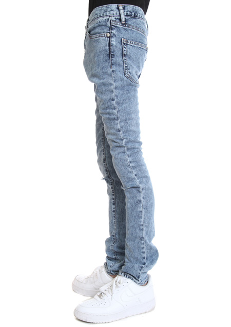 FIRST LINE DENIM CHEMICAL DAMAGE DENIM PANTS