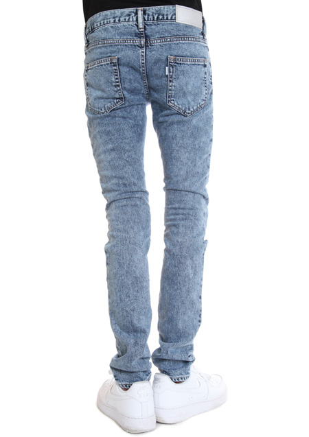 FIRST LINE DENIM CHEMICAL DAMAGE DENIM PANTS