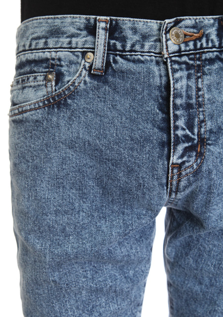 FIRST LINE DENIM CHEMICAL DAMAGE DENIM PANTS