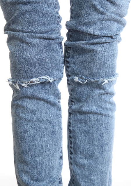 FIRST LINE DENIM CHEMICAL DAMAGE DENIM PANTS