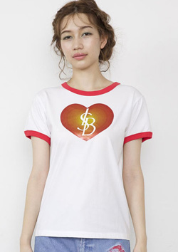 little sunny bite RINGER HEART TEE